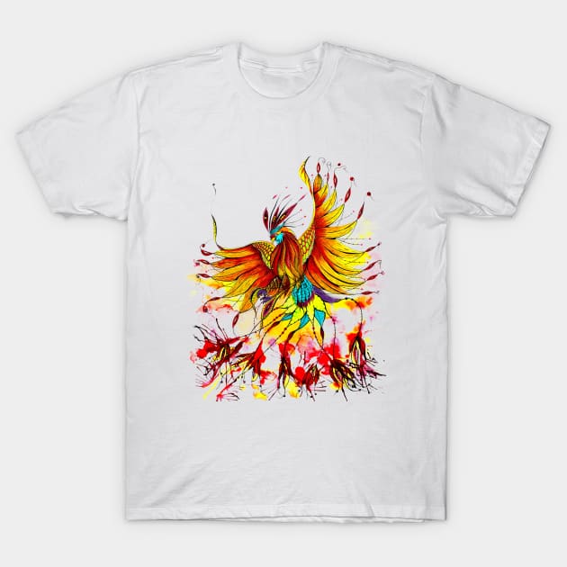 Phoenix Bird T-Shirt by IsabelSalvador